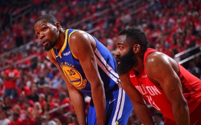 ​火勇大战：火箭再胜勇士追至2:2，哈登38+10，杜兰特34+7库里30+8