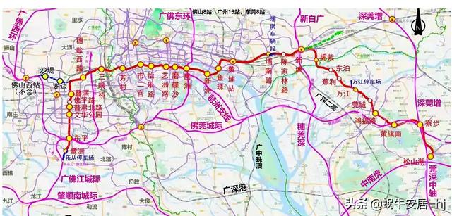 广佛地铁2035规划图(广佛共同规划18条轨道交通)(4)