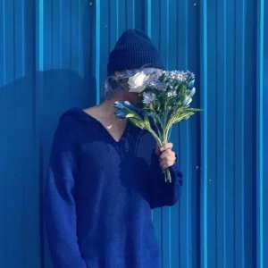 ​蓝色系情侣头像『关于蓝色有一点蓝』